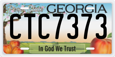 GA license plate CTC7373