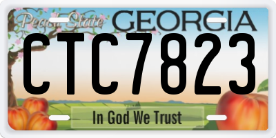 GA license plate CTC7823