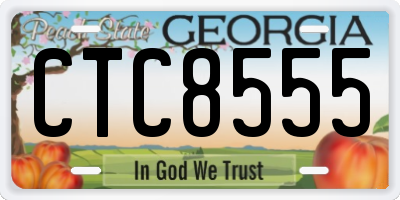 GA license plate CTC8555