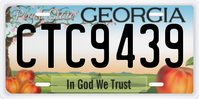 GA license plate CTC9439