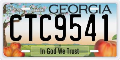 GA license plate CTC9541