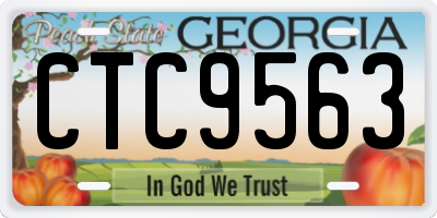 GA license plate CTC9563