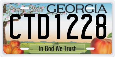 GA license plate CTD1228