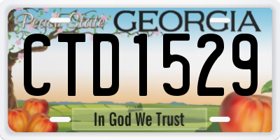 GA license plate CTD1529