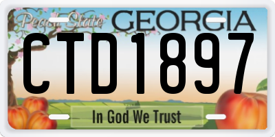 GA license plate CTD1897