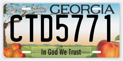GA license plate CTD5771