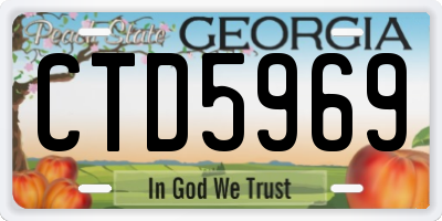 GA license plate CTD5969