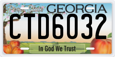 GA license plate CTD6032