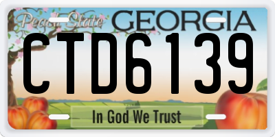 GA license plate CTD6139