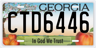 GA license plate CTD6446