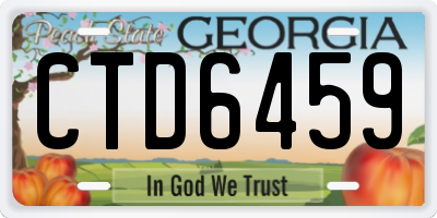 GA license plate CTD6459