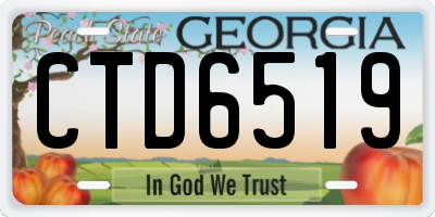 GA license plate CTD6519