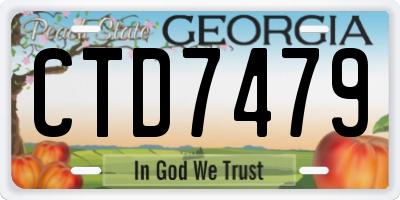 GA license plate CTD7479