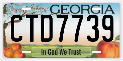 GA license plate CTD7739