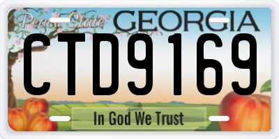 GA license plate CTD9169