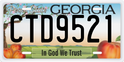 GA license plate CTD9521