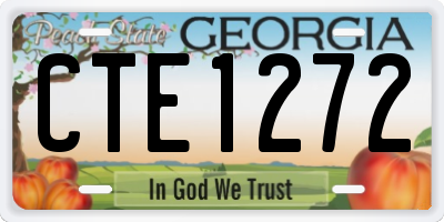 GA license plate CTE1272