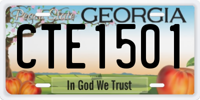 GA license plate CTE1501