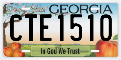 GA license plate CTE1510