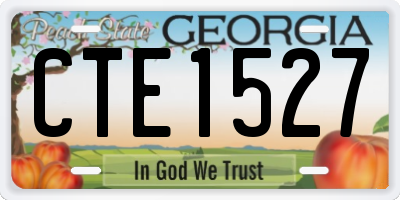 GA license plate CTE1527
