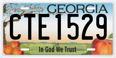 GA license plate CTE1529