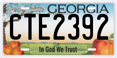 GA license plate CTE2392