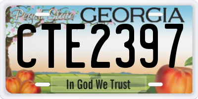 GA license plate CTE2397