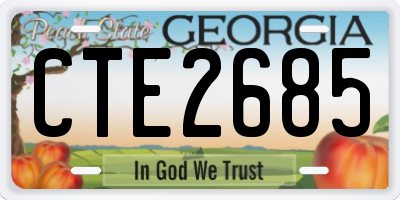 GA license plate CTE2685
