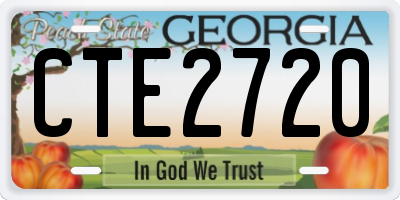 GA license plate CTE2720