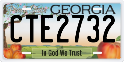 GA license plate CTE2732