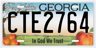 GA license plate CTE2764