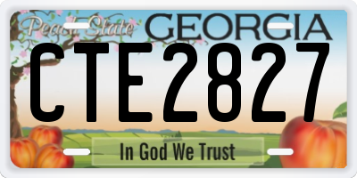GA license plate CTE2827