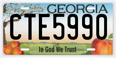 GA license plate CTE5990