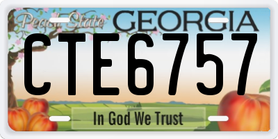 GA license plate CTE6757