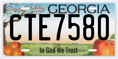 GA license plate CTE7580