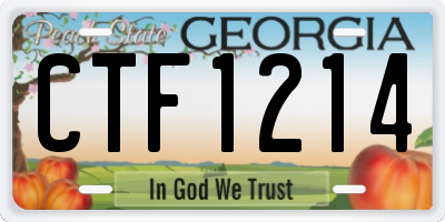 GA license plate CTF1214