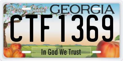 GA license plate CTF1369