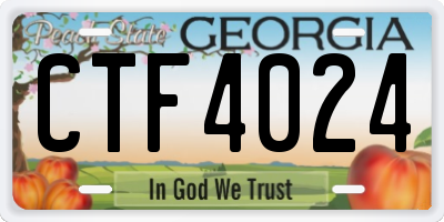 GA license plate CTF4024