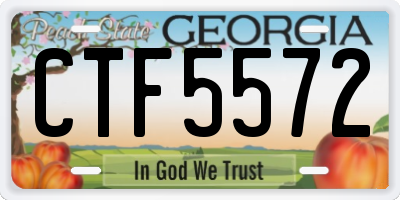 GA license plate CTF5572
