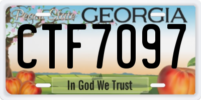 GA license plate CTF7097