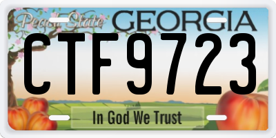 GA license plate CTF9723