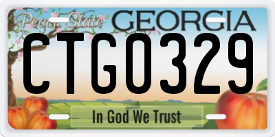 GA license plate CTG0329