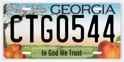 GA license plate CTG0544