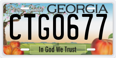 GA license plate CTG0677