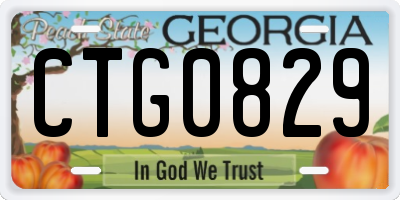 GA license plate CTG0829