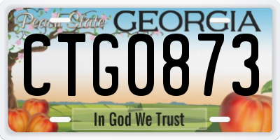 GA license plate CTG0873