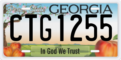 GA license plate CTG1255