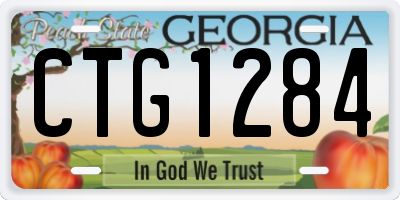 GA license plate CTG1284
