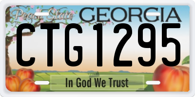 GA license plate CTG1295