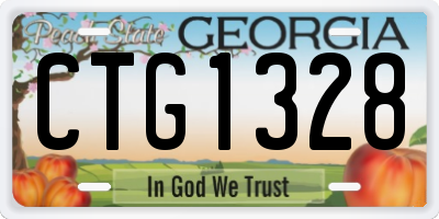 GA license plate CTG1328